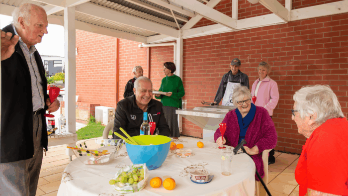 Cottage Homes Findon residents gather together for a shared morning tea